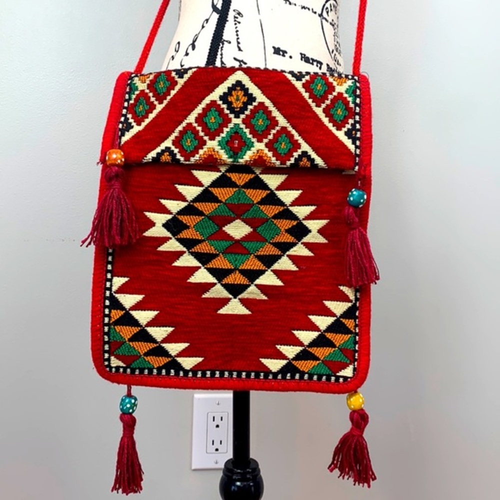 Vintage Kilim Embroidered Fabric Bag